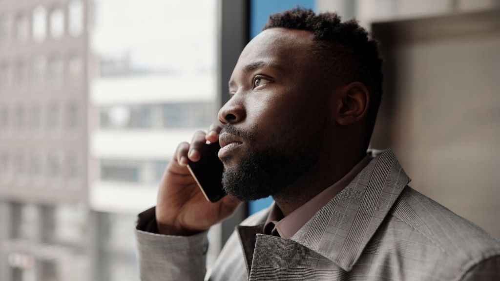 A guy on the phone
