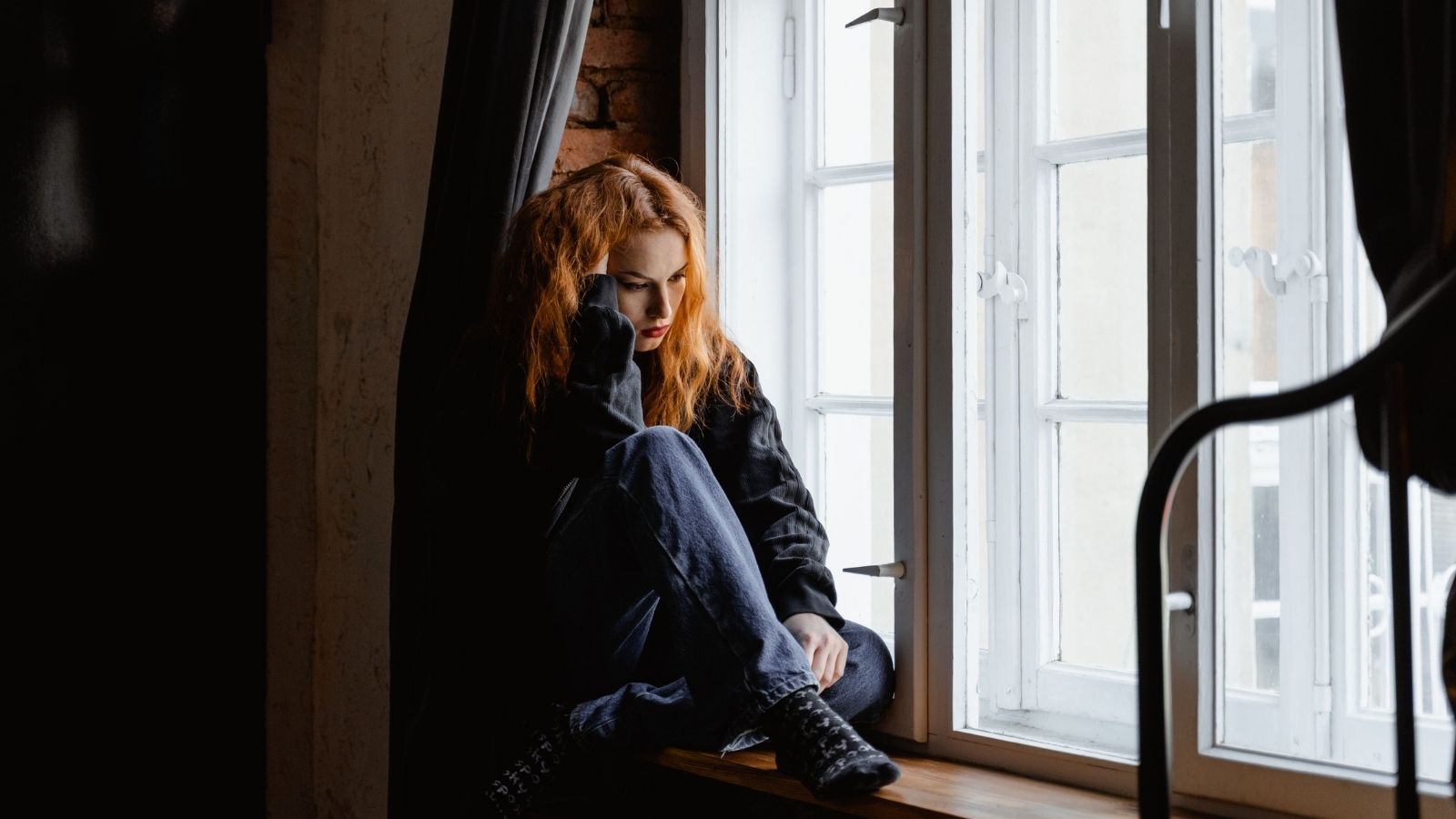 A teen looking upset