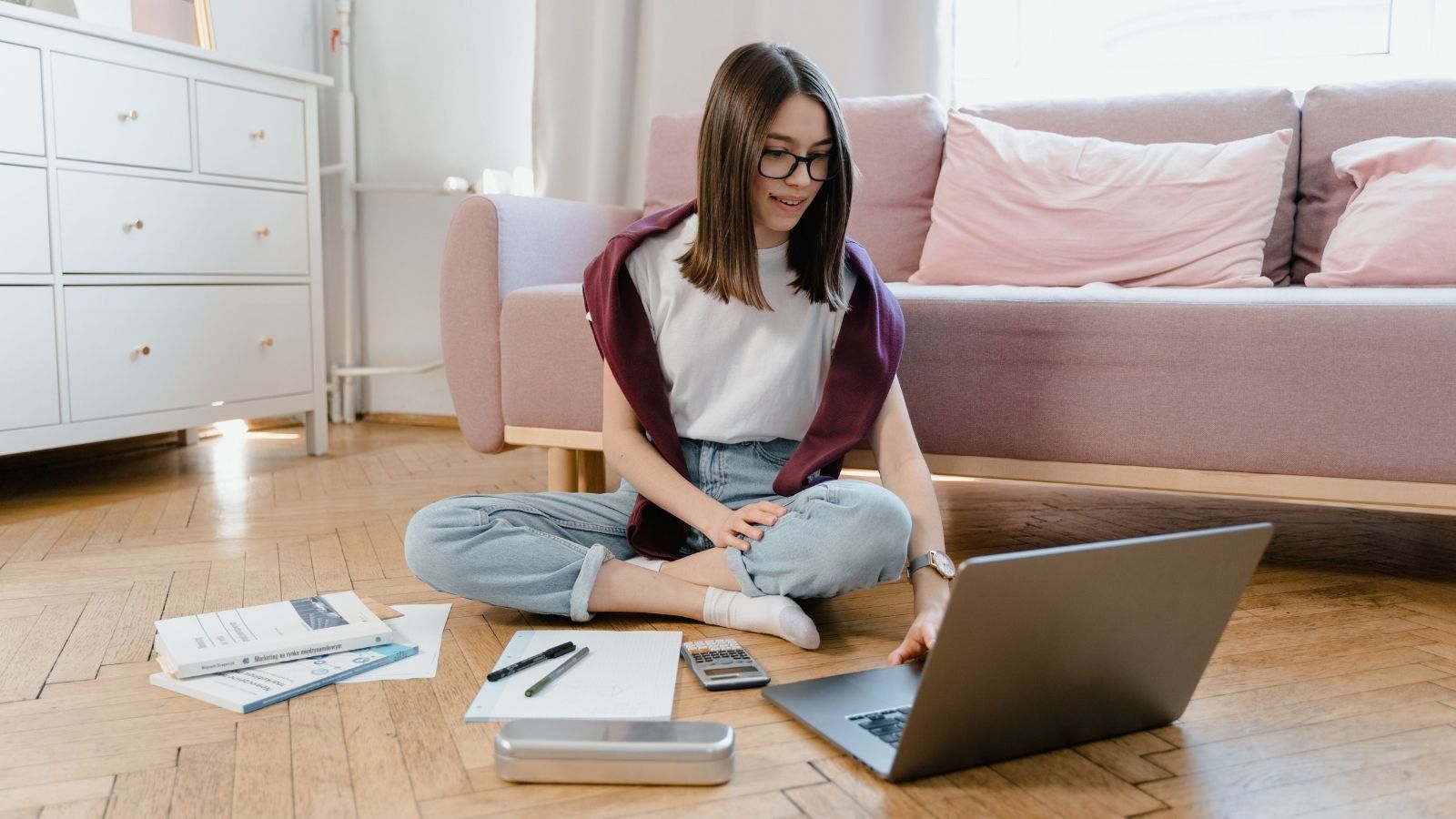 She Just Graduated High School and Is Excited About All Her Options — But Nothing She Picks Seems Good Enough for Her Parents A teen studying with a laptop