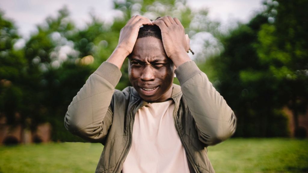 A guy looking upset