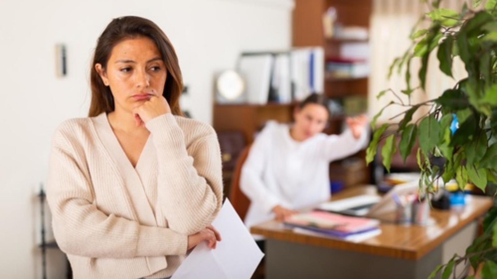 Woman getting fired