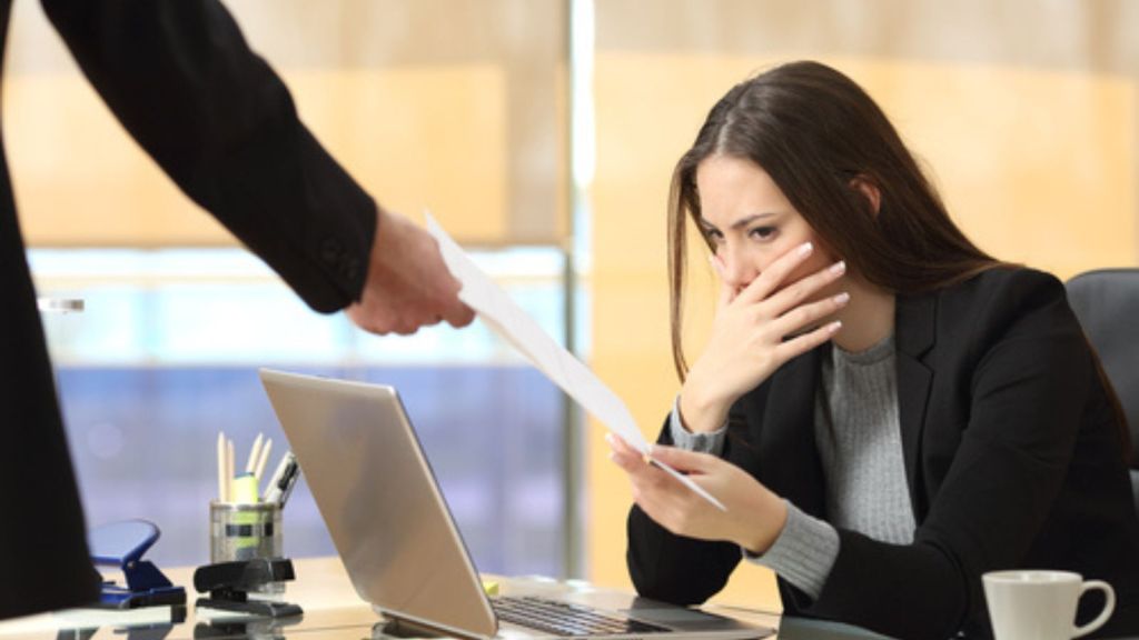 Woman getting fired