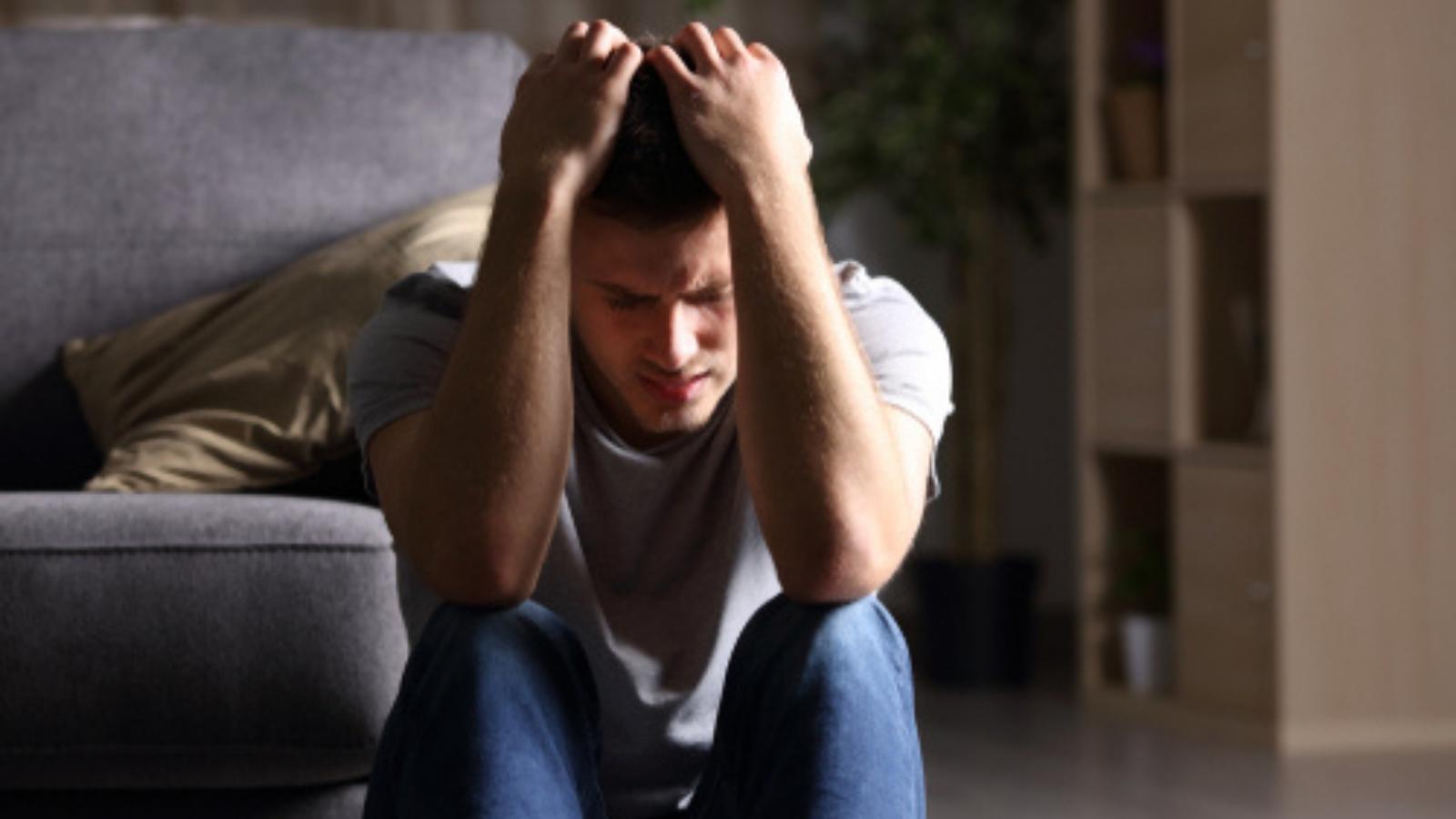 Man who is grieving