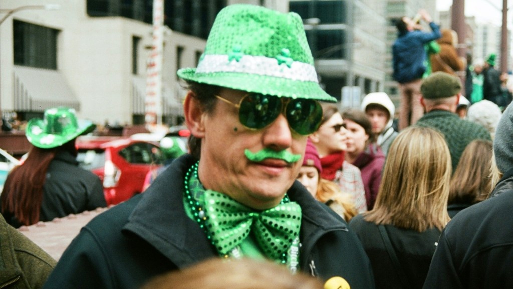 Man dressed for St. Patricks Day