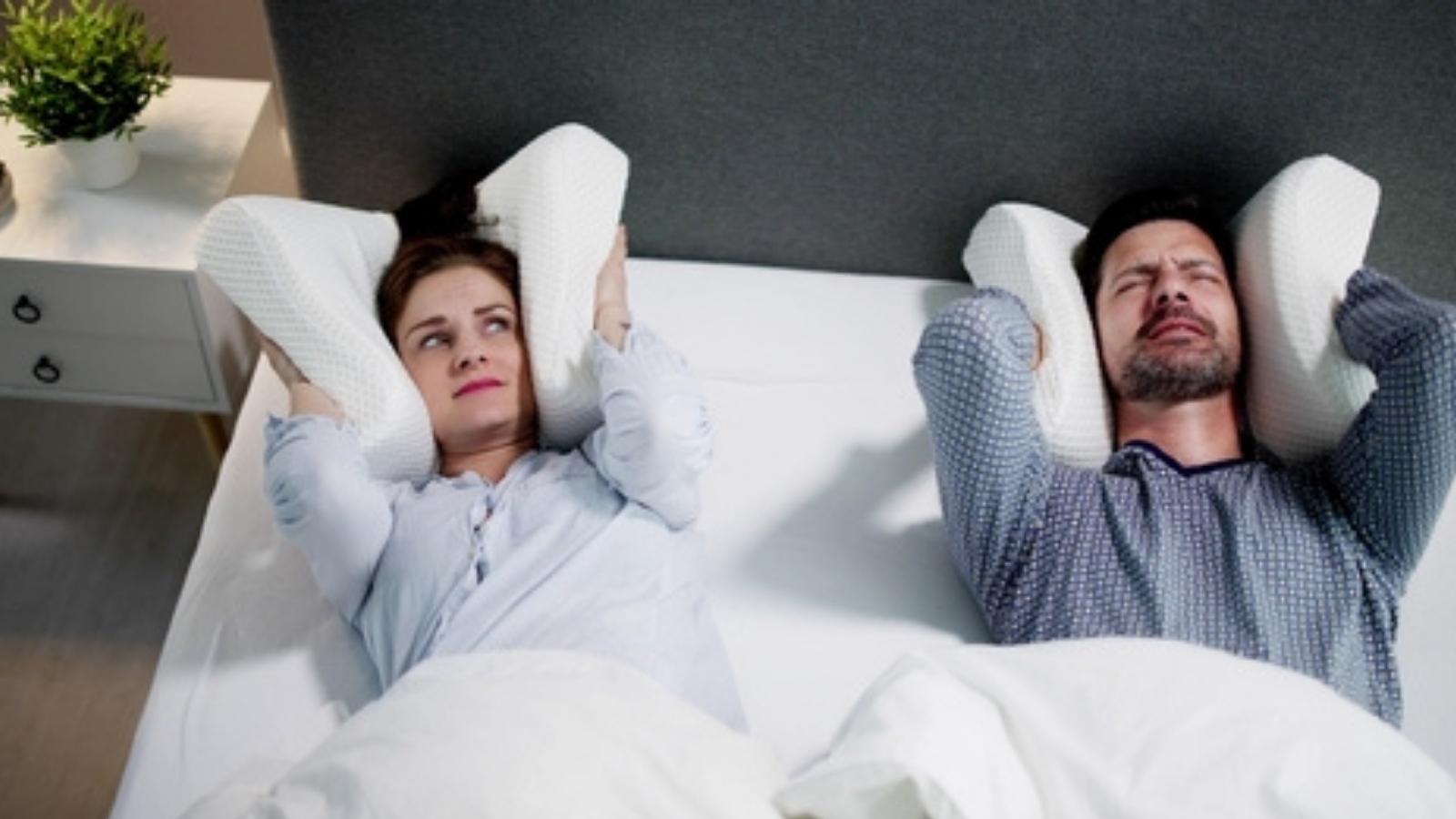 Trying to sleep with loud noise