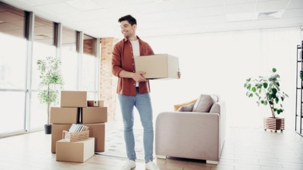 Man moving out of the house