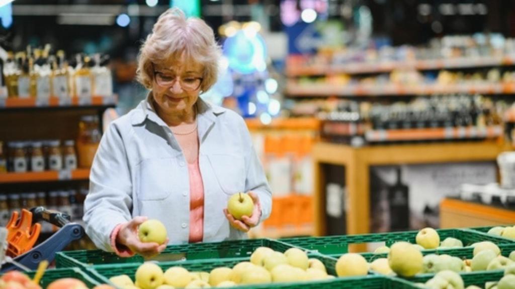Older woman shopping