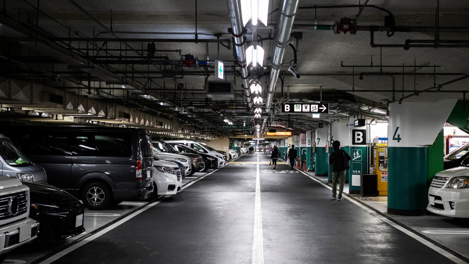 Parking garage filled with vehicles