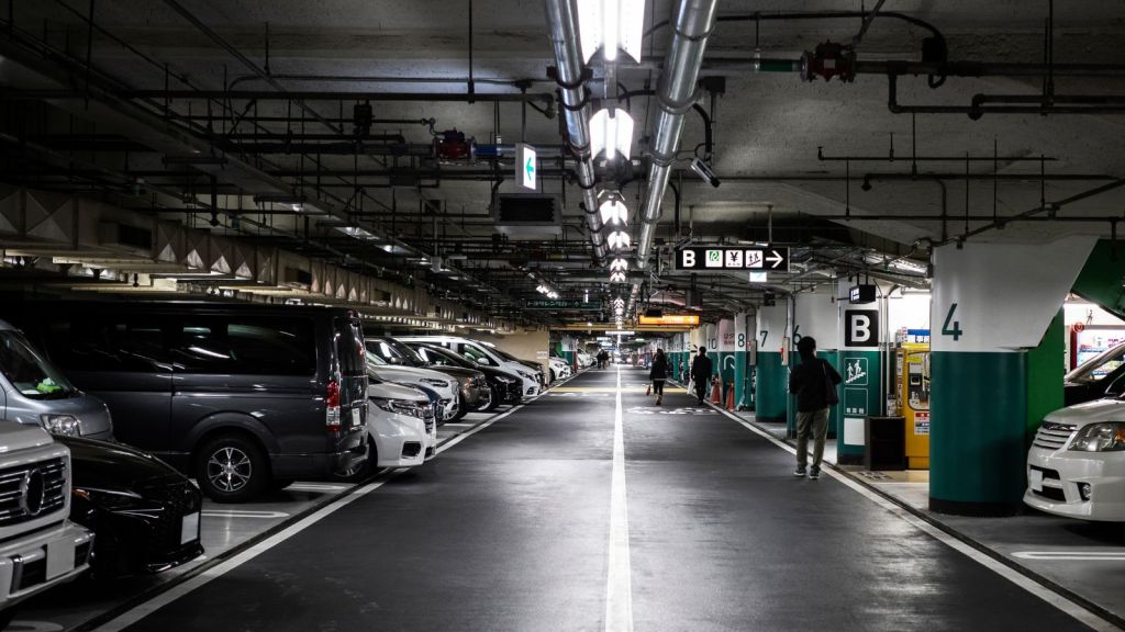 Parking garage filled with vehicles