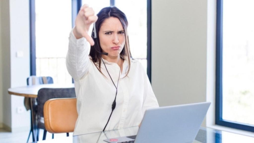 Frustrated receptionist