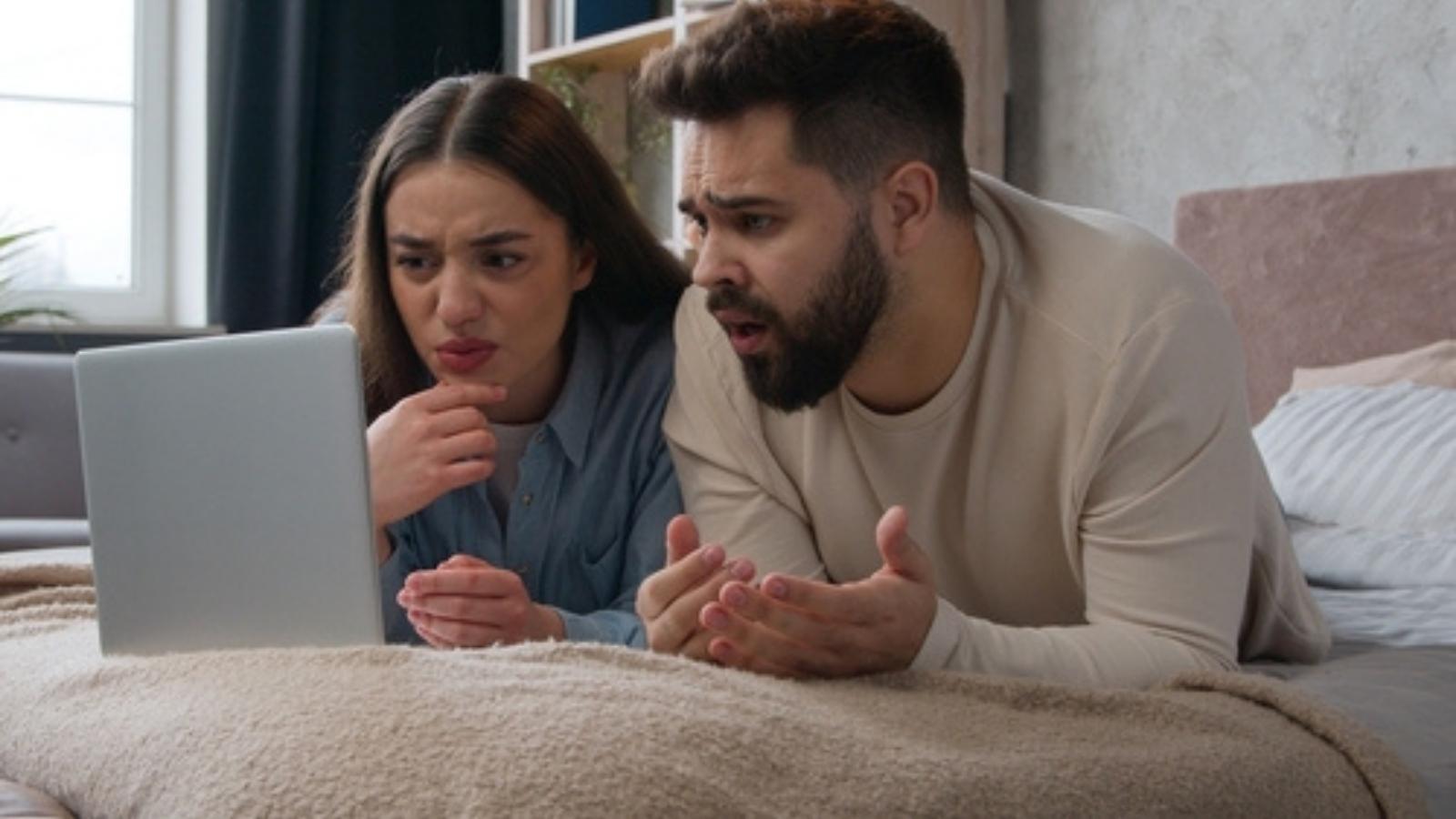 It’s His Own Fault: Woman Blamed by Entire Family After Soon to Be Ex Gets Fired for Stalking Her at Work Couple looking shocked