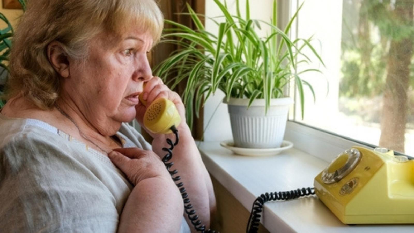 Upset older lady