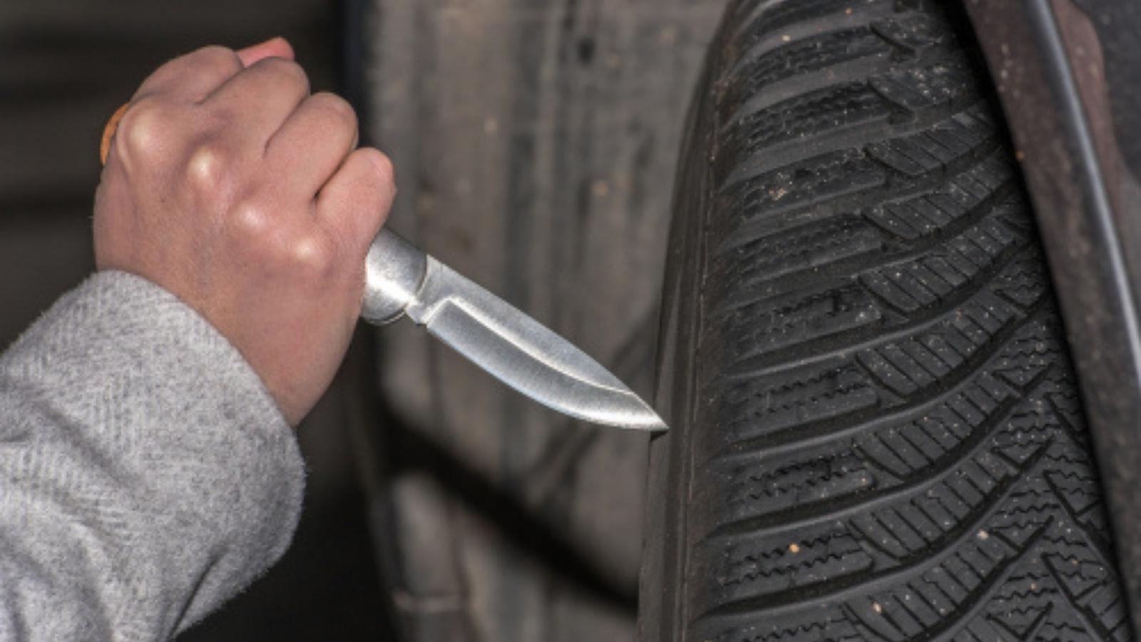 She Hated His Work Van — So He Says She Slashed All Four Tires and Smashed the Windshield Slashing tires