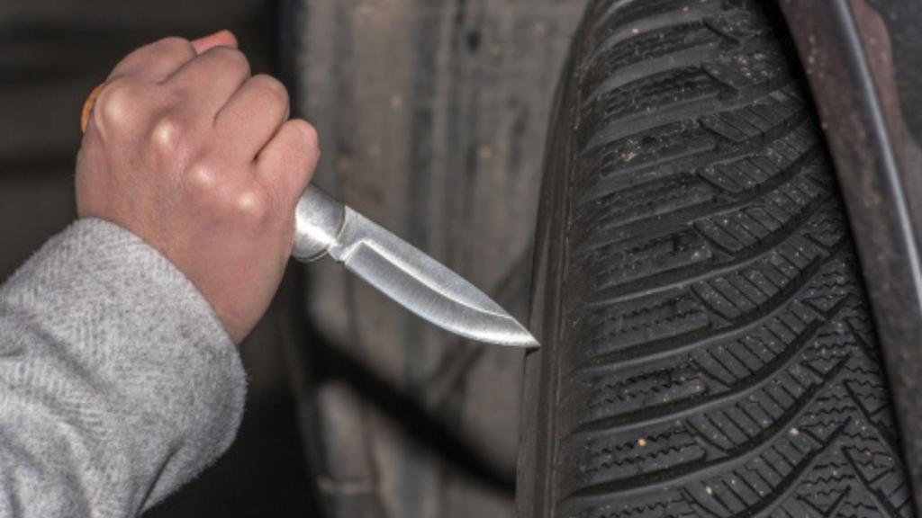 Slashing tires