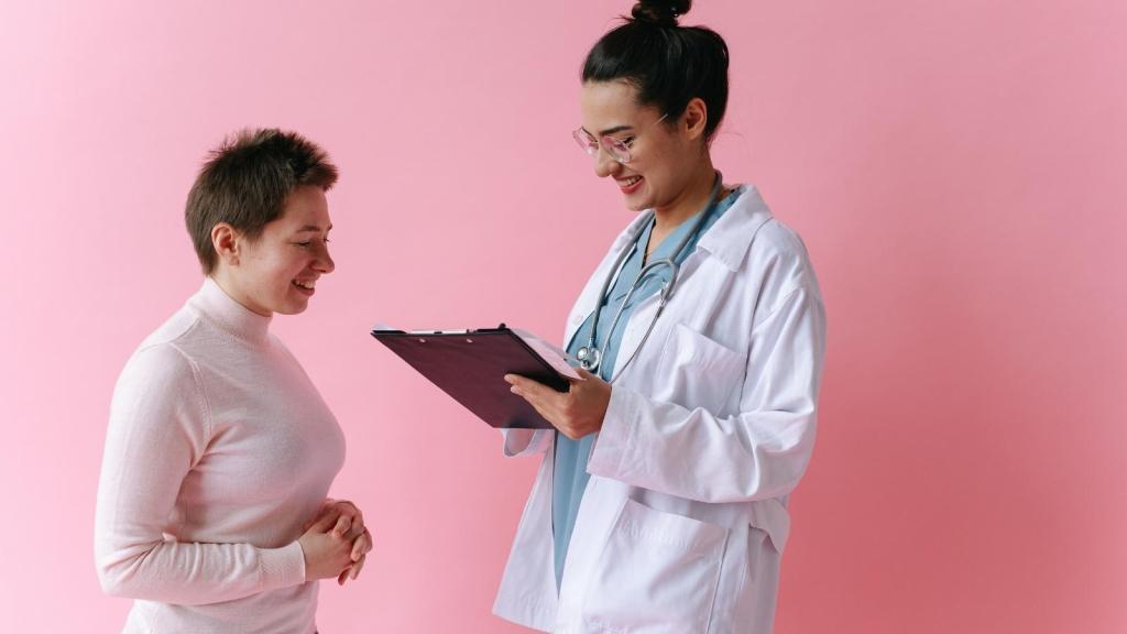 Woman talking to her doctor about medication