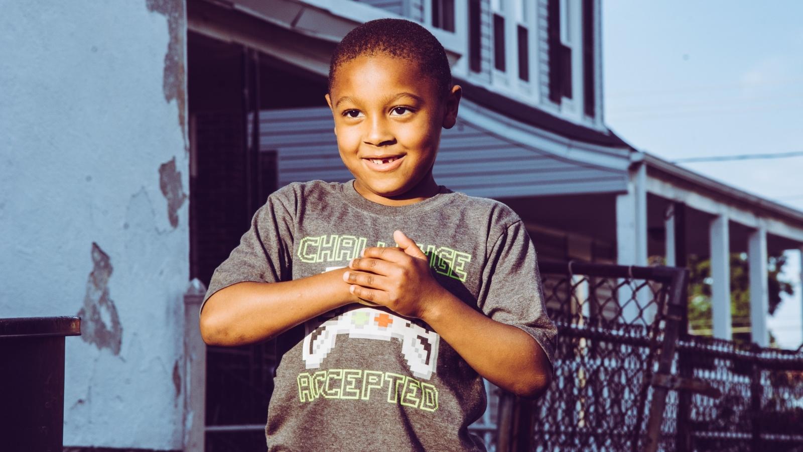 Fourth grader tempting another kid to mess with him
