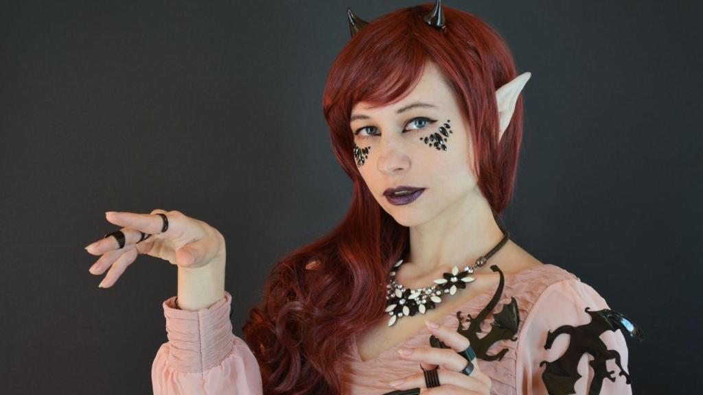 Woman dressed in costume for a DND campaign
