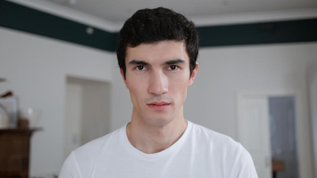 Man with a serious look on his face