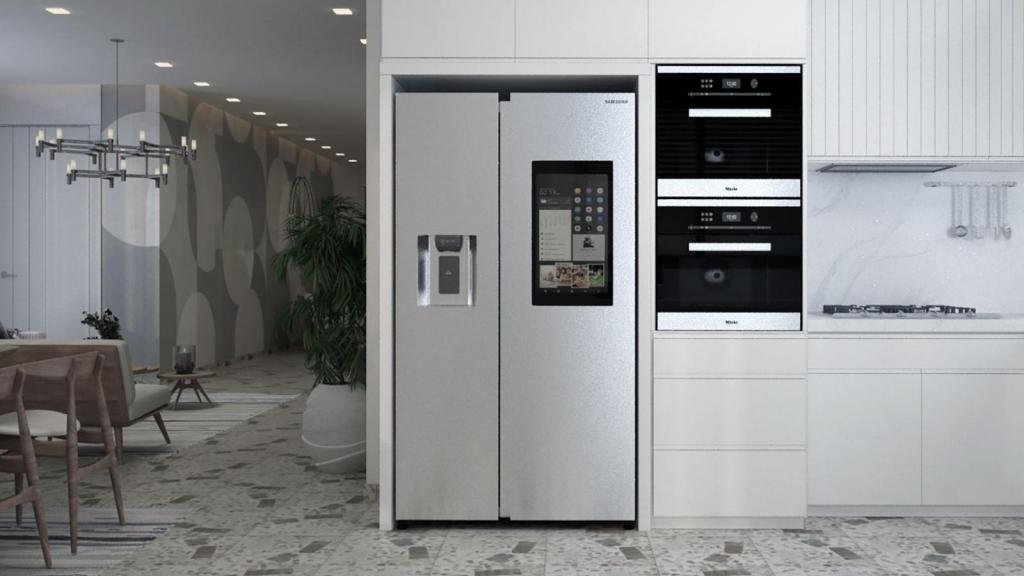 Fancy new refrigerator in a kitchen