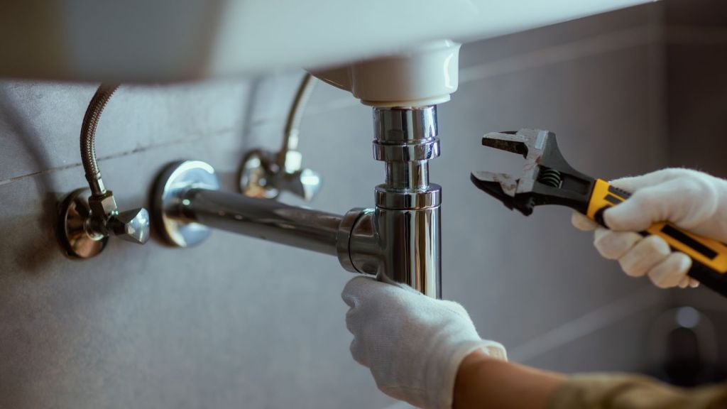 plumber repairing a leak
