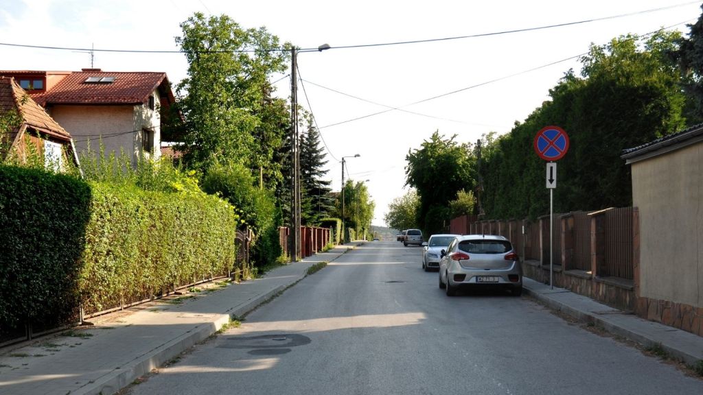 cars park on residential street
