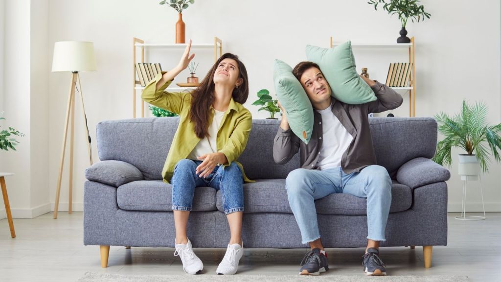 couple upset at loud upstairs neighbors