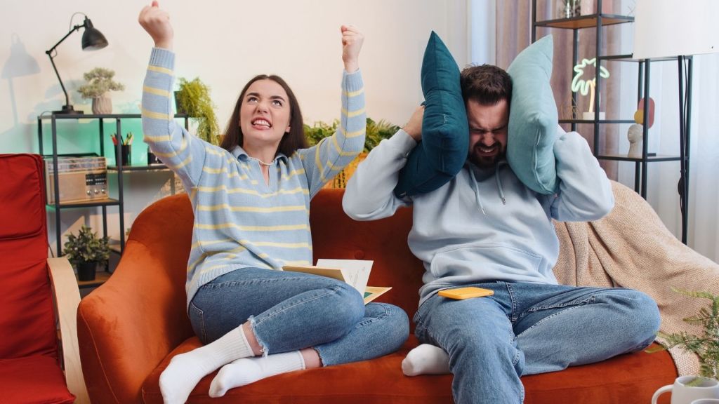 couple upset with noisy neighbors