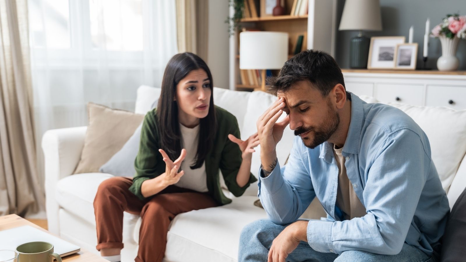 A Man’s Decision To Hide His Income From His Fiancé Led To Unexpected Money Tension In The Relationship couple arguing