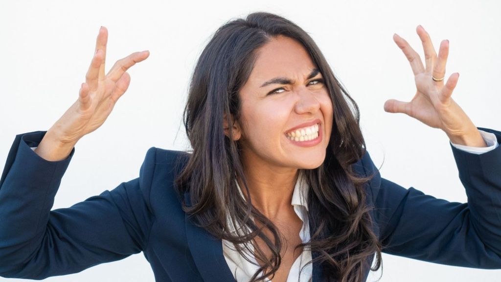angry businesswoman