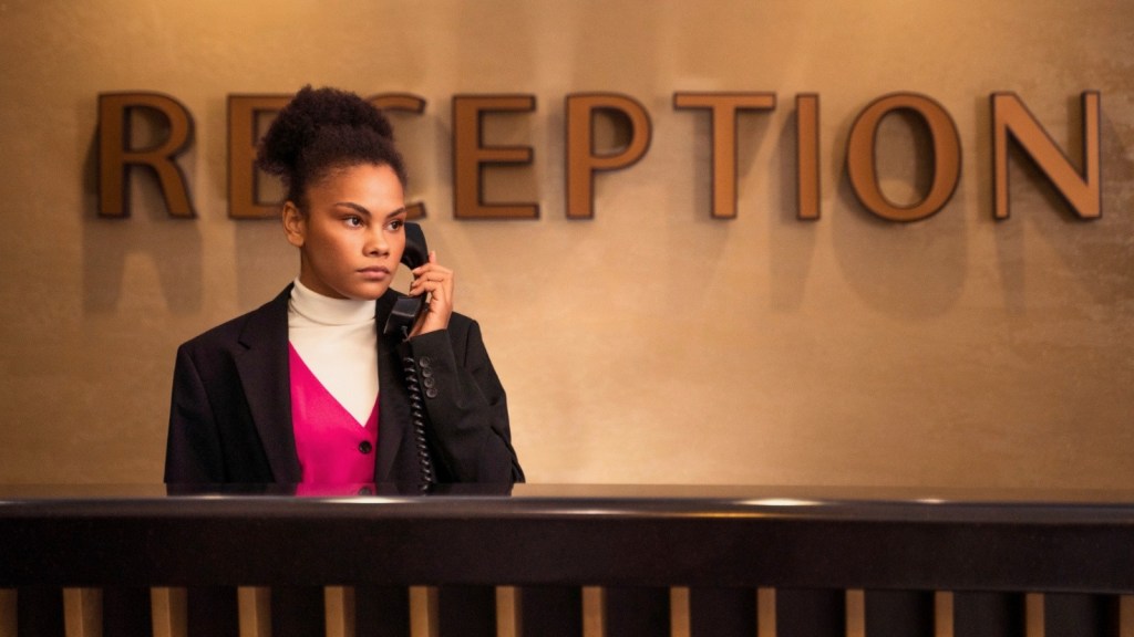 Hotel employee on the phone