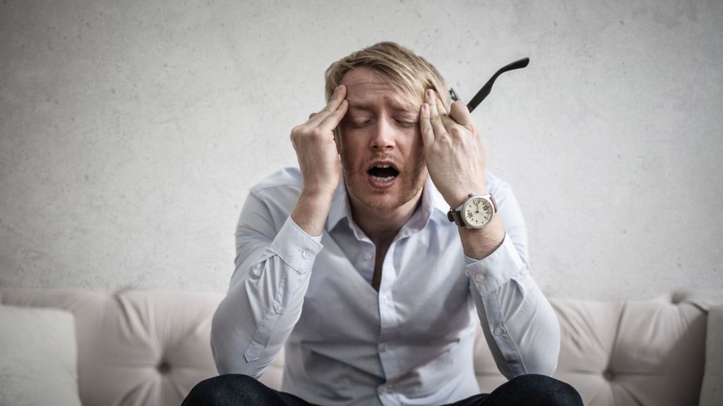 Man upset in his house