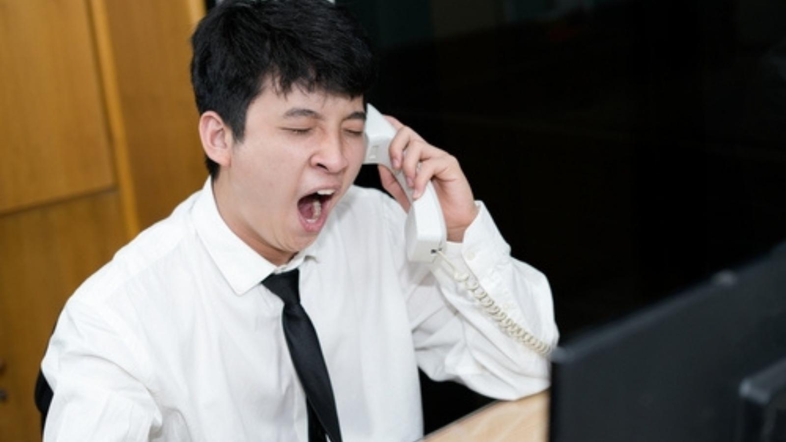 Young manager yelling