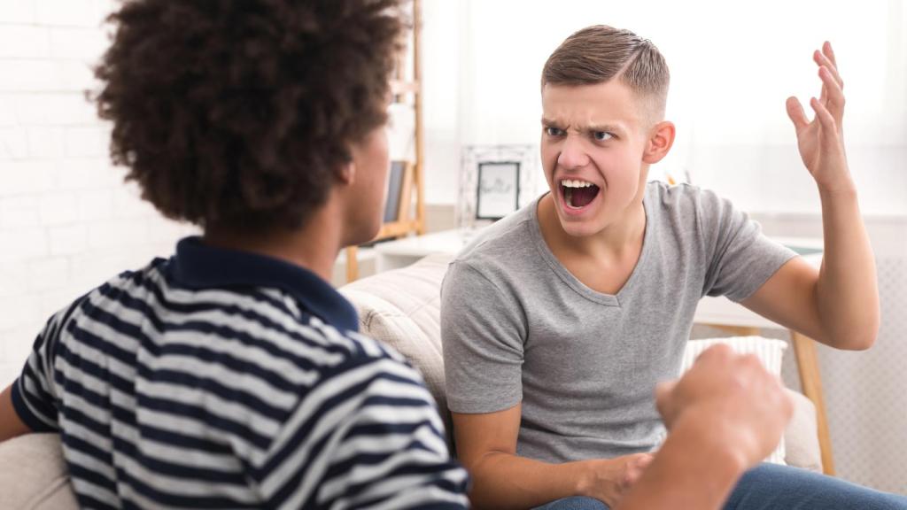 two men having a fight