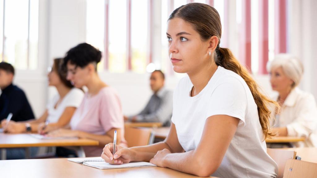 woman in a classroom
