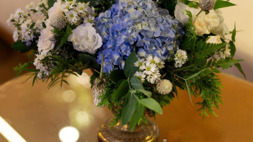 closeup of flower arrangement