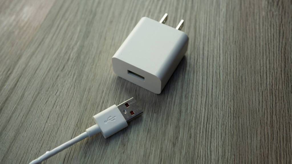 closeup of phone charger