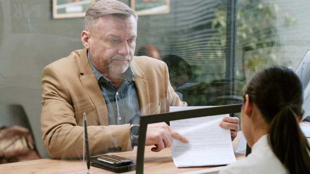 man at a bank
