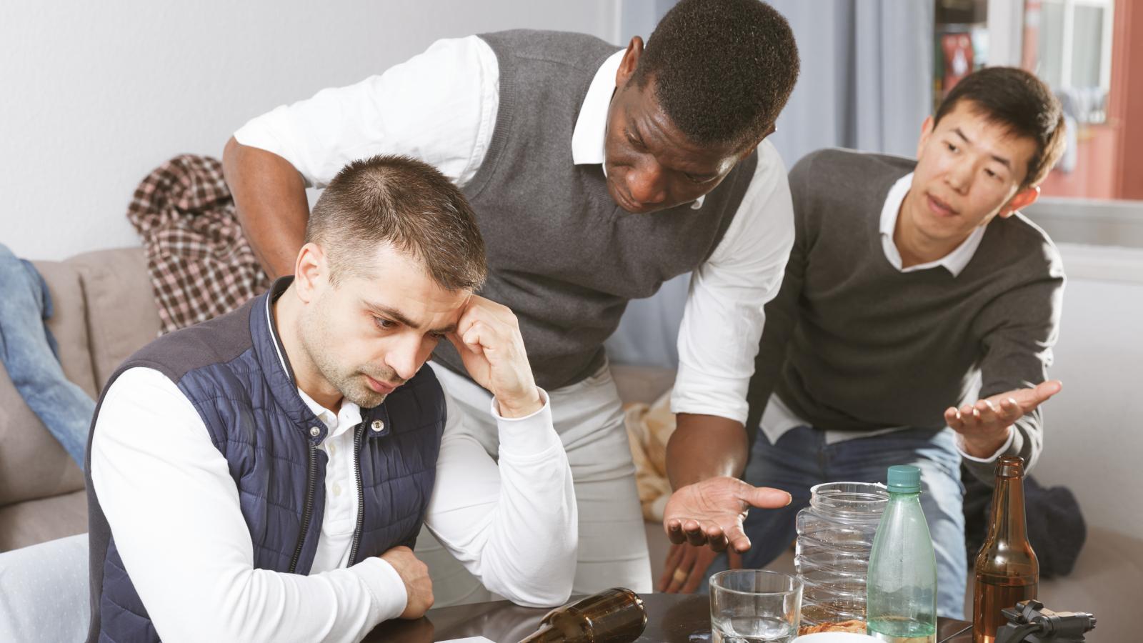 Man Tired of Always Being the Designated Driver Tells Friends He’s Not Going on Their Trip man arguing with his friends