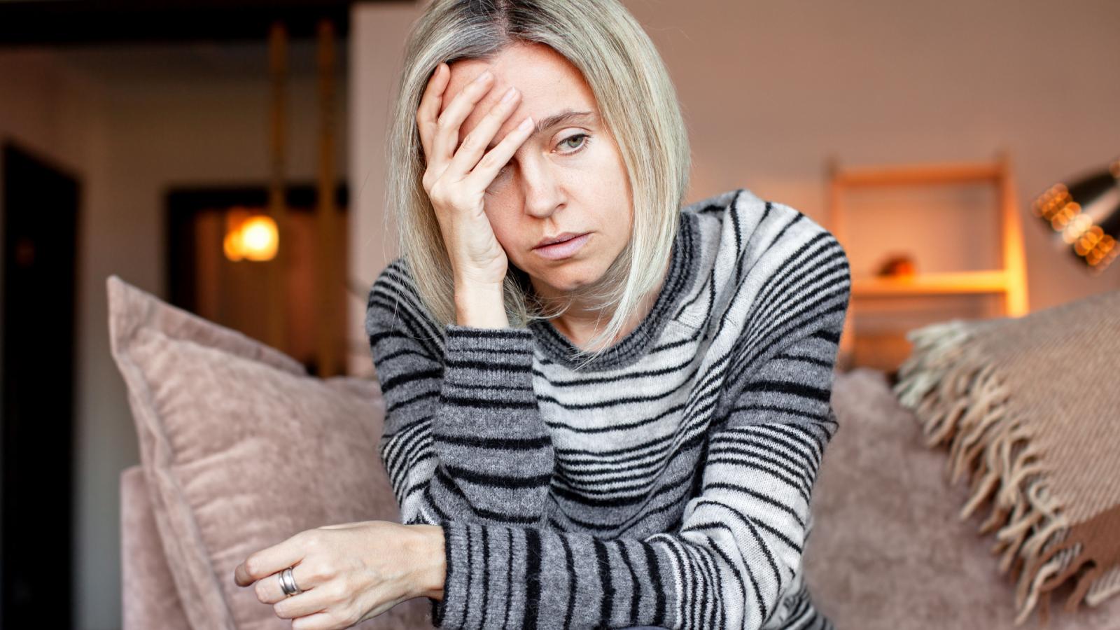 woman on a couch