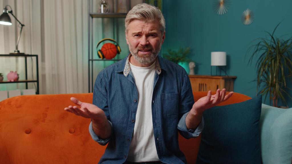man on a couch
