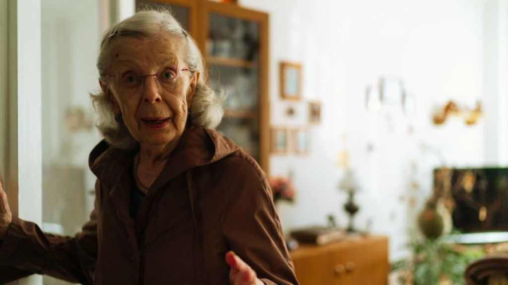 elderly grandmother inside the house