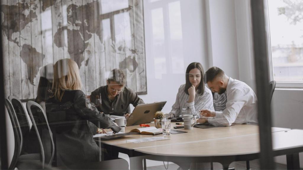 employees meeting in a conference room