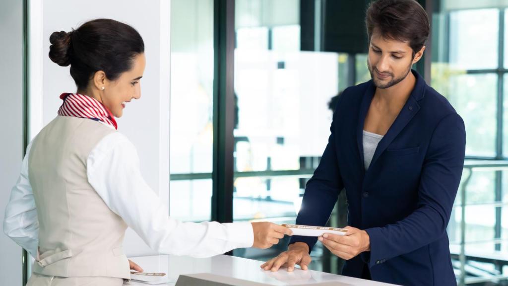 hotel front desk worker