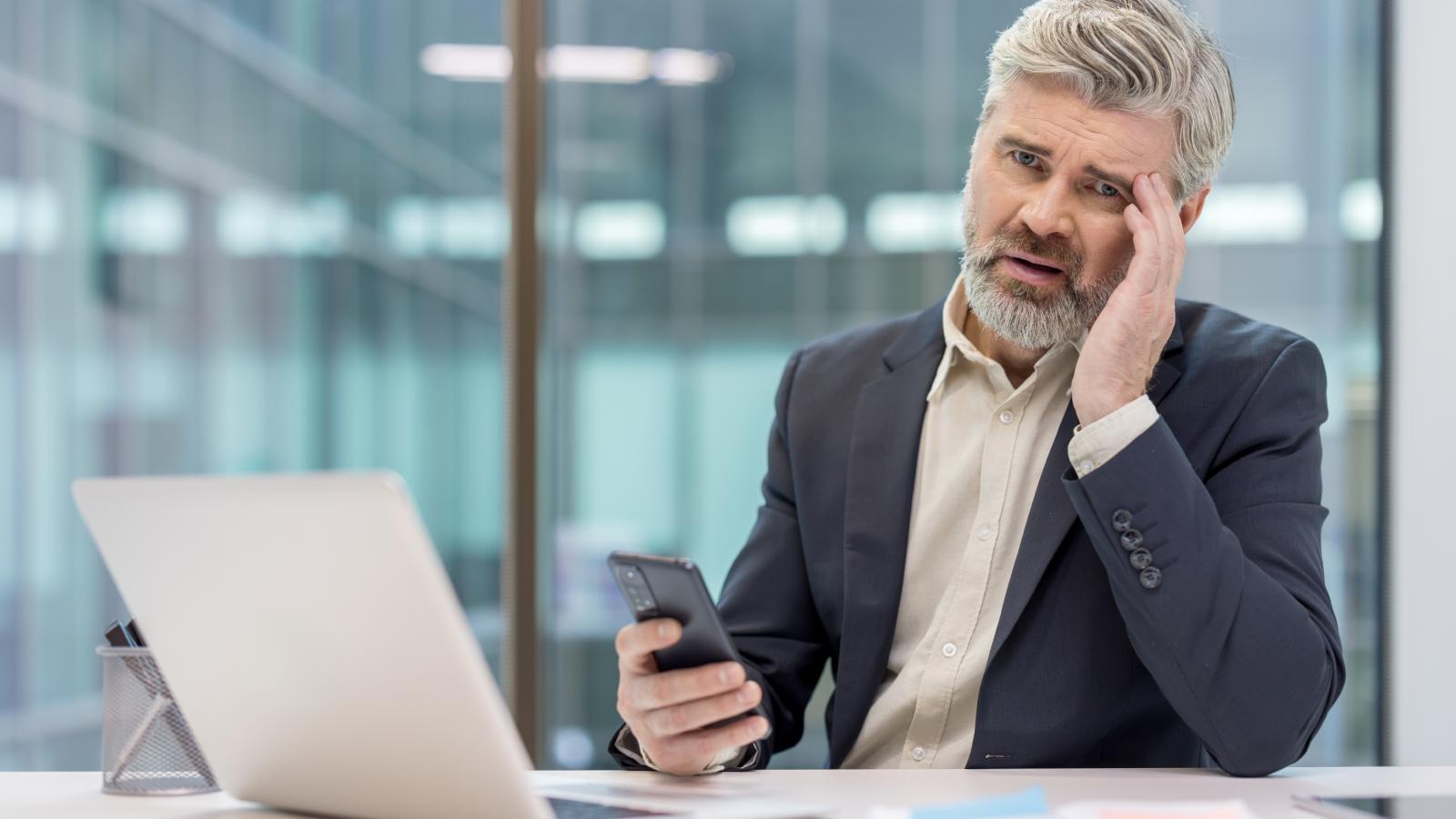 Man Lost His Software Job Due To AI, So He Was Really Frustrated When He Later Got Rejected For A Position At Best Buy older man at a desk