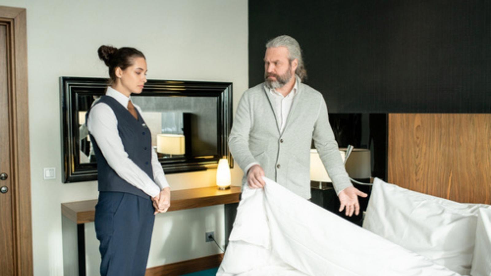 Annoyed hotel manager