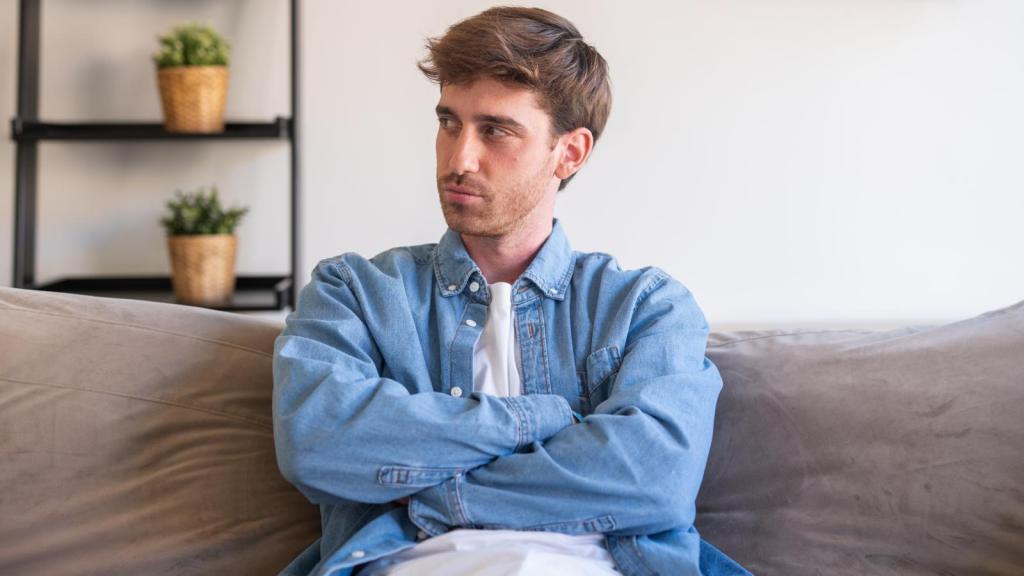 man on a couch