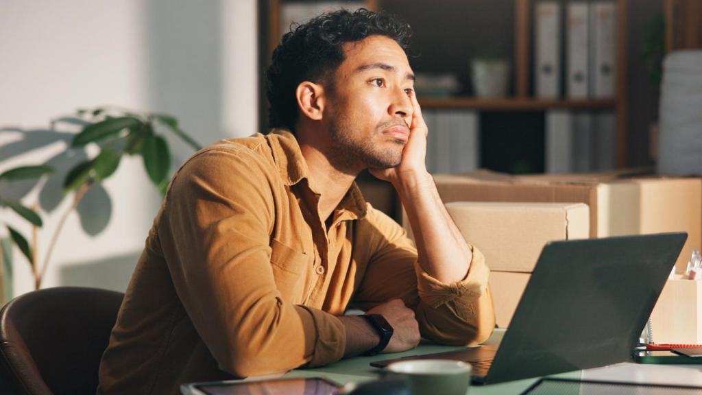man at a desk