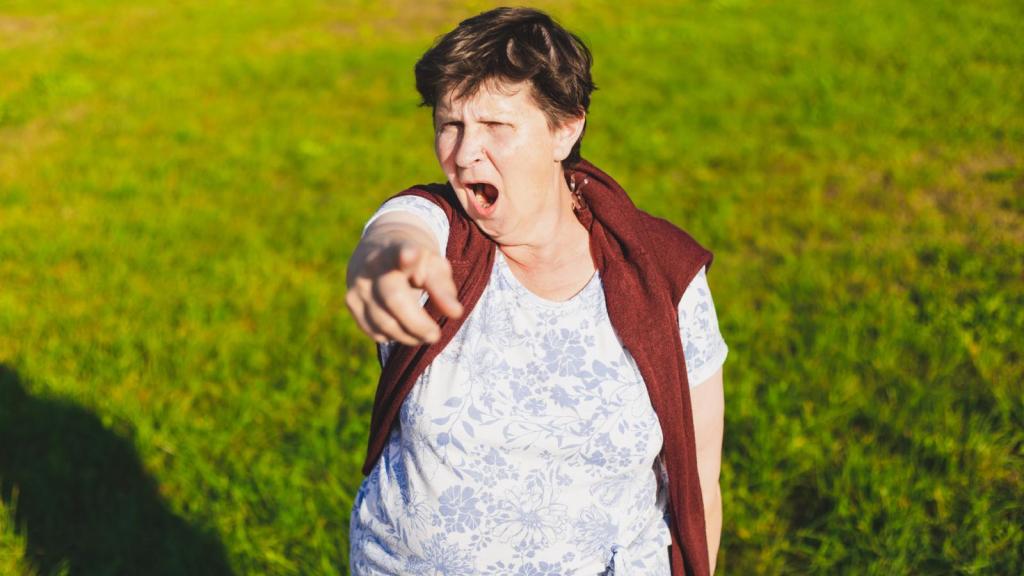 woman yelling at someone