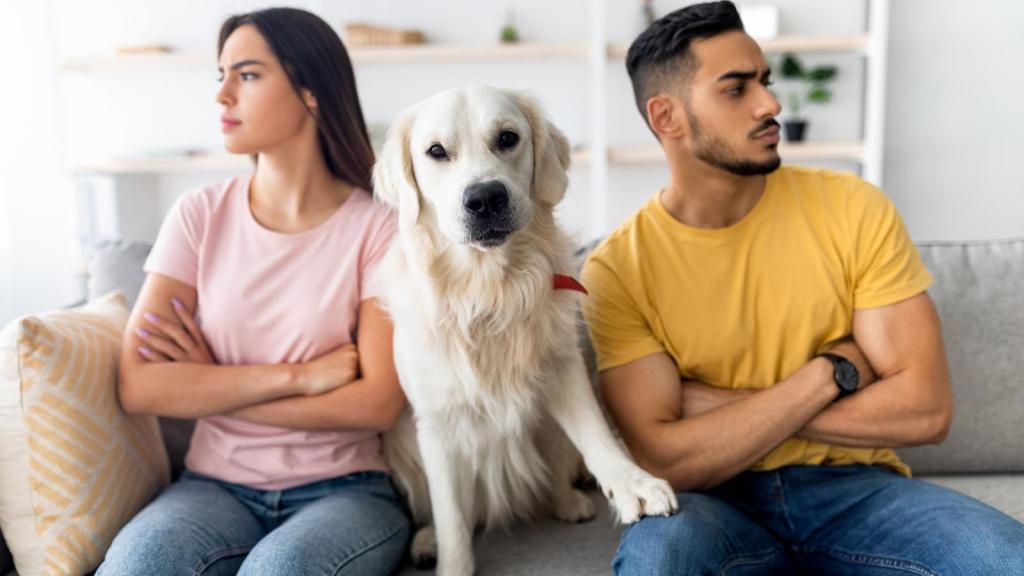 couple with a dog