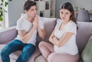 Woman Frustrated When Husband Won’t Stop Talking During Pregnancy Baby Care Class